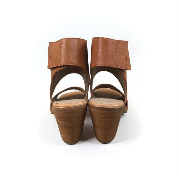 EILEEN FISHER Arts Ankle Cuff Leather Sandals Sz 10 Brown Stylish City Soft NWOB - Picture 8 of 11
